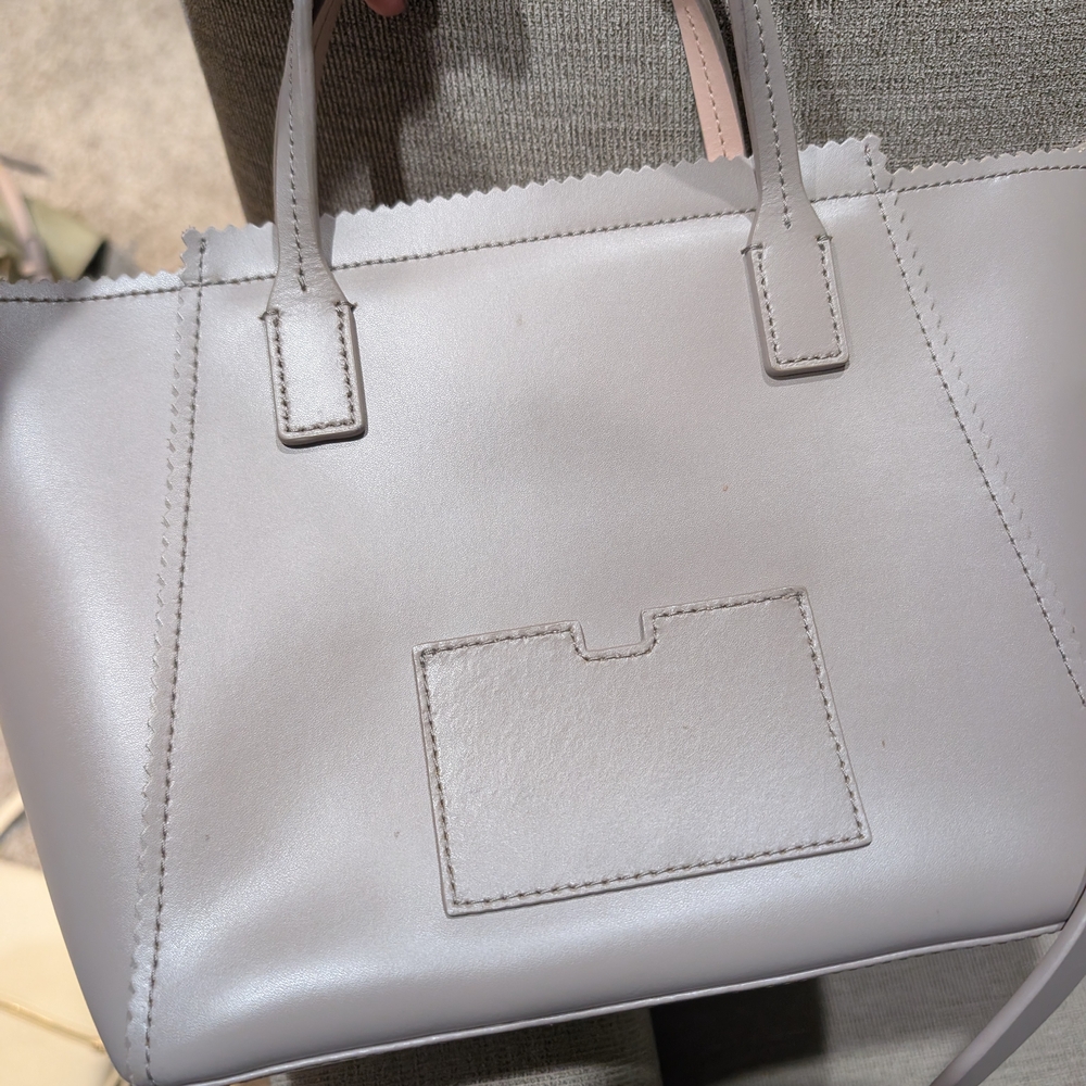Kate Spade Light Gray Tote with Pink Accents - Picture 3 of 10